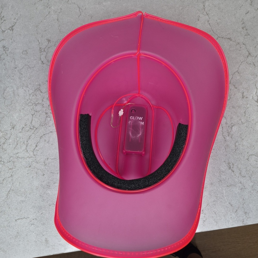 Neon Cowboys Pink LED Cowboy Patry Hat, Bachelorette, Bachelor, Light Up Hat - Picture 8 of 16